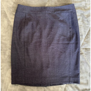 Ann Taylor Dark Navy Blue Pencil Skirt Women Career Wear Capsule Wardrobe Size 4